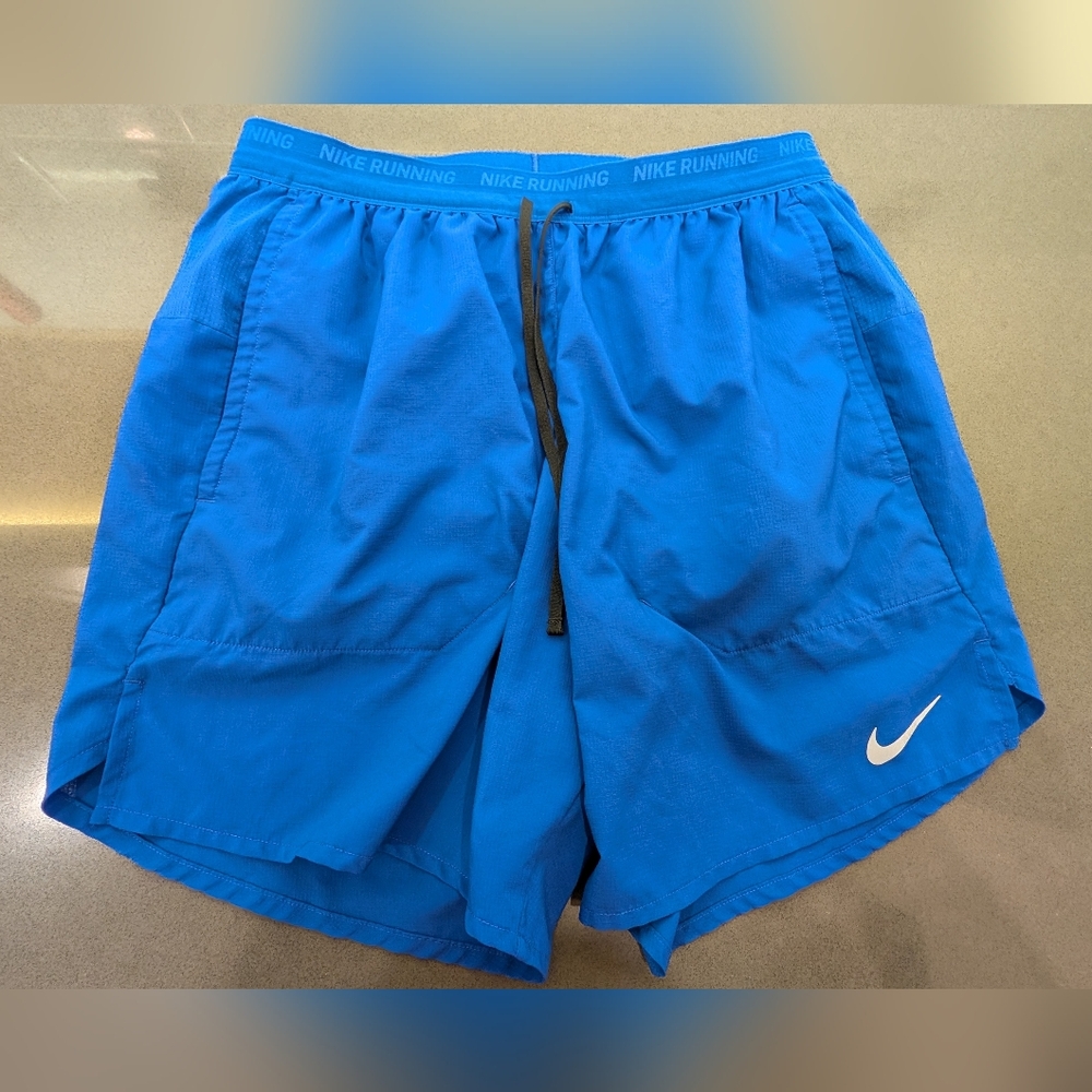 Nike Stride Drifit Blue Athletic Shorts LINER REMOVED
